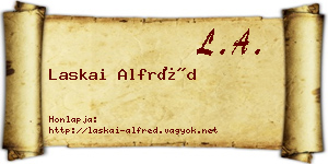 Laskai Alfréd névjegykártya